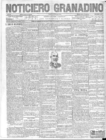 'Noticiero Granadino' - Año IX Número 2767  - 1912 Marzo 08