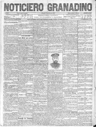 'Noticiero Granadino' - Año IX Número 2775  - 1912 Marzo 16