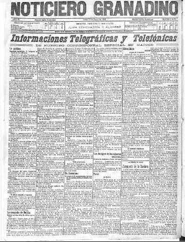'Noticiero Granadino' - Año IX Número 2784  - 1912 Marzo 25