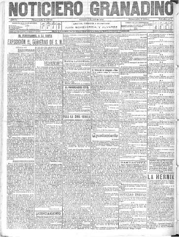 'Noticiero Granadino' - Año IX Número 2813  - 1912 Abril 24