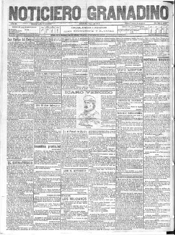 'Noticiero Granadino' - Año IX Número 2822  - 1912 Mayo 04