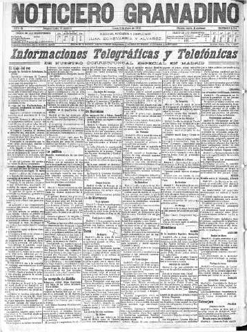 'Noticiero Granadino' - Año IX Número 2824  - 1912 Mayo 06