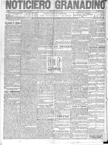 'Noticiero Granadino' - Año IX Número 2825  - 1912 Mayo 07
