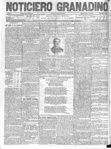 'Noticiero Granadino' - Año IX Número 2835  - 1912 Mayo 17