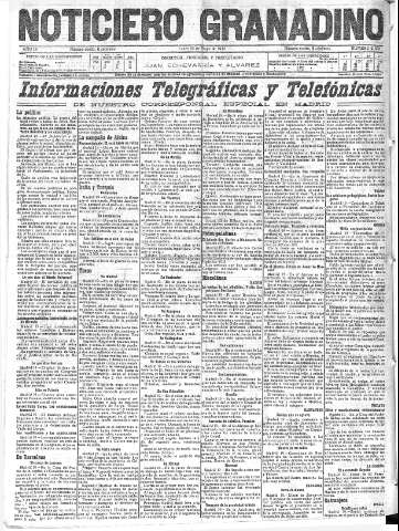 'Noticiero Granadino' - Año IX Número 2838  - 1912 Mayo 20