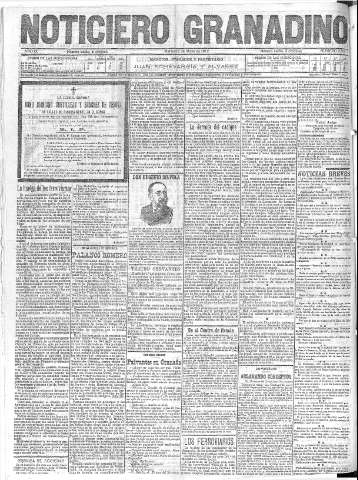 'Noticiero Granadino' - Año IX Número 2846  - 1912 Mayo 28