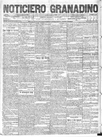 'Noticiero Granadino' - Año IX Número 2855  - 1912 Junio 06