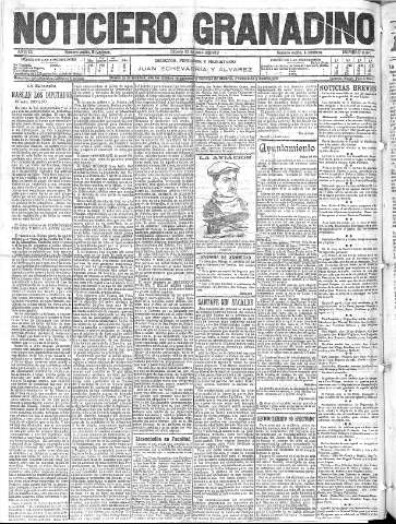 'Noticiero Granadino' - Año IX Número 2870  - 1912 Junio 22