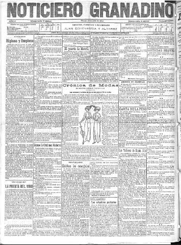 'Noticiero Granadino' - Año IX Número 2876  - 1912 Junio 28
