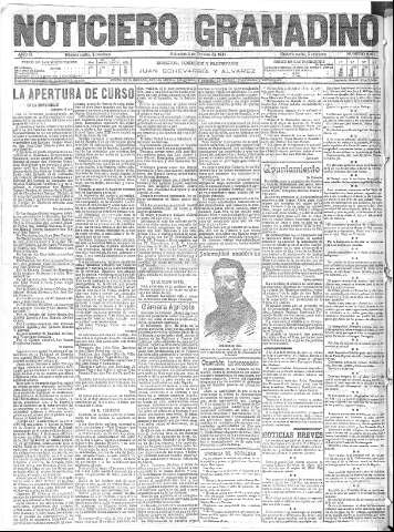'Noticiero Granadino' - Año IX Número 2972  - 1912 Octubre 02