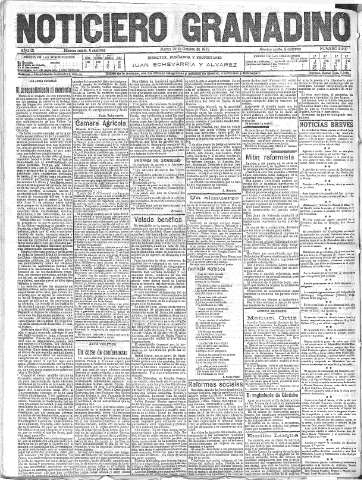 'Noticiero Granadino' - Año IX Número 2999  - 1912 Octubre 29