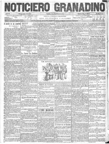 'Noticiero Granadino' - Año IX Número 3011  - 1912 Noviembre 10
