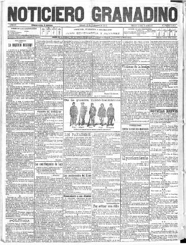 'Noticiero Granadino' - Año IX Número 3025  - 1912 Noviembre 24