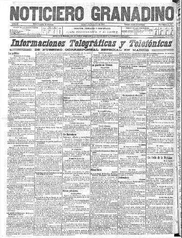 'Noticiero Granadino' - Año IX Número 3040  - 1912 Diciembre 09