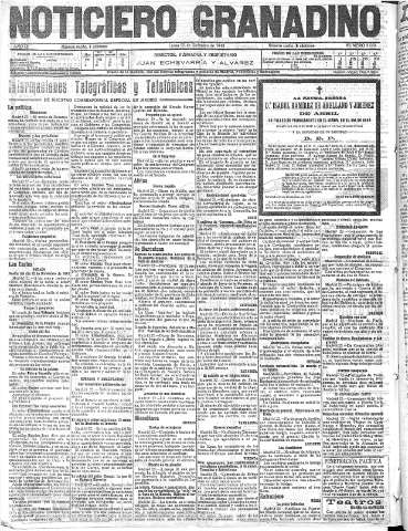 'Noticiero Granadino' - Año IX Número 3054  - 1912 Diciembre 23