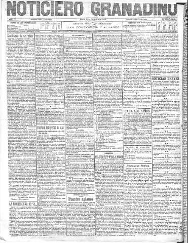 'Noticiero Granadino' - Año IX Número 3056  - 1912 Diciembre 26