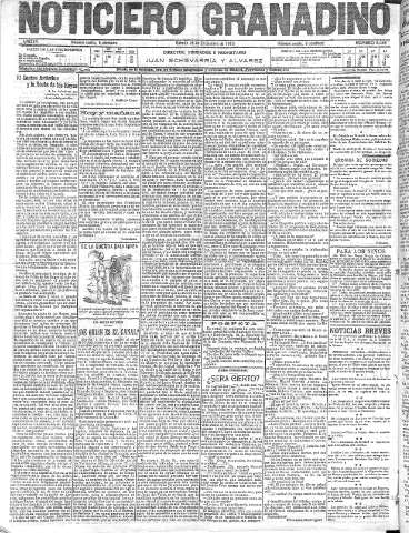 'Noticiero Granadino' - Año IX Número 3058  - 1912 Diciembre 28