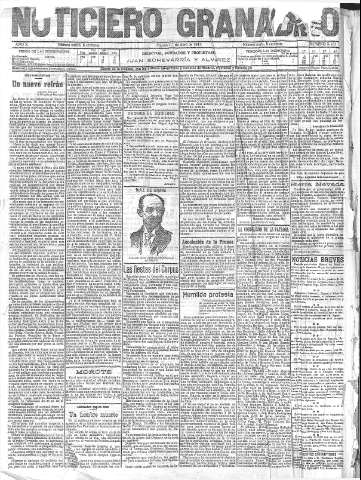 'Noticiero Granadino' - Año X Número 3151  - 1913 Abril 01