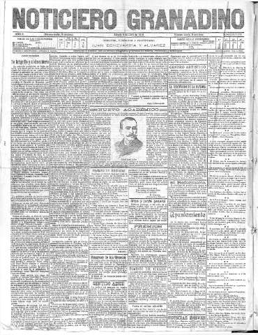'Noticiero Granadino' - Año X Número 3155  - 1913 Abril 05