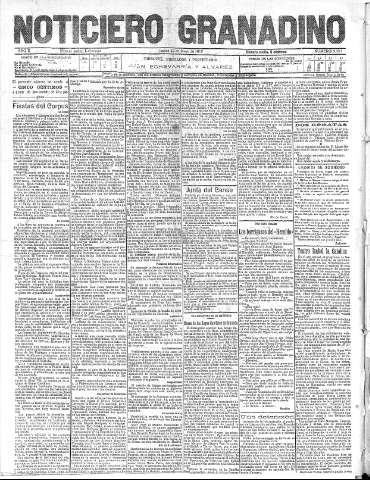 'Noticiero Granadino' - Año X Número 3201  - 1913 Mayo 22