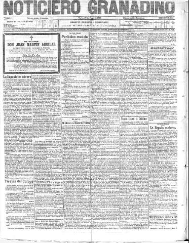 'Noticiero Granadino' - Año X Número 3206  - 1913 Mayo 27
