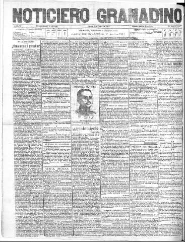 'Noticiero Granadino' - Año XI Número 3431  - 1914 Enero 08