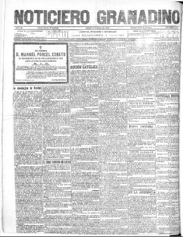 'Noticiero Granadino' - Año XI Número 3433  - 1914 Enero 10