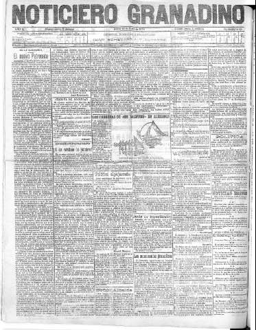 'Noticiero Granadino' - Año XI Número 3445  - 1914 Enero 22