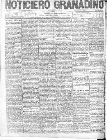 'Noticiero Granadino' - Año XI Número 3446  - 1914 Enero 23