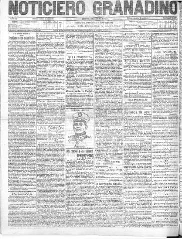 'Noticiero Granadino' - Año XI Número 3447  - 1914 Enero 24
