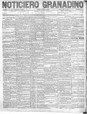 'Noticiero Granadino' - Año XI Número 3462  - 1914 Febrero 08