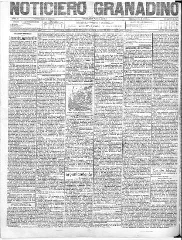 'Noticiero Granadino' - Año XI Número 3468  - 1914 Febrero 14