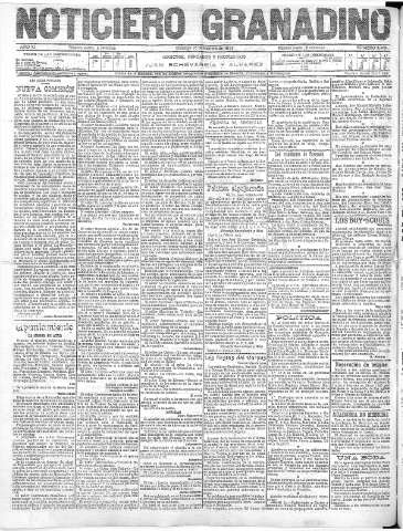 'Noticiero Granadino' - Año XI Número 3469  - 1914 Febrero 15