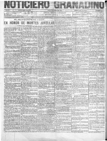 'Noticiero Granadino' - Año XI Número 3473  - 1914 Febrero 19