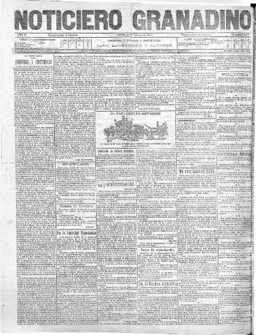 'Noticiero Granadino' - Año XI Número 3474  - 1914 Febrero 20