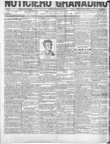 'Noticiero Granadino' - Año XI Número 3476  - 1914 Febrero 22