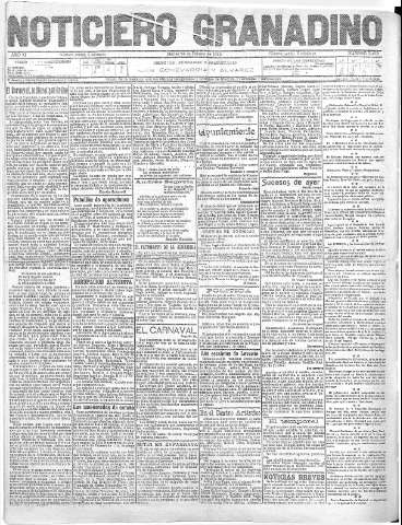 'Noticiero Granadino' - Año XI Número 3478  - 1914 Febrero 24