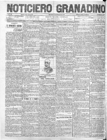 'Noticiero Granadino' - Año XI Número 3479  - 1914 Febrero 25