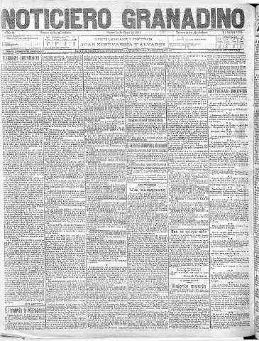 'Noticiero Granadino' - Año XI Número 3506  - 1914 Marzo 24