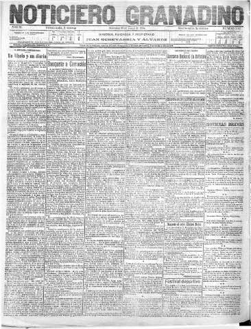 'Noticiero Granadino' - Año XI Número 3507  - 1914 Marzo 25