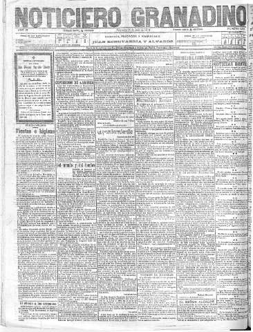 'Noticiero Granadino' - Año XI Número 3615  - 1914 Julio 15