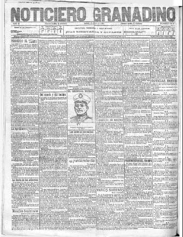 'Noticiero Granadino' - Año XI Número 3618  - 1914 Julio 18