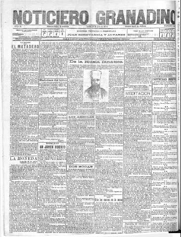 'Noticiero Granadino' - Año XI Número 3625  - 1914 Julio 23