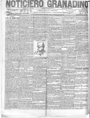 'Noticiero Granadino' - Año XI Número 3662  - 1914 Agosto 29
