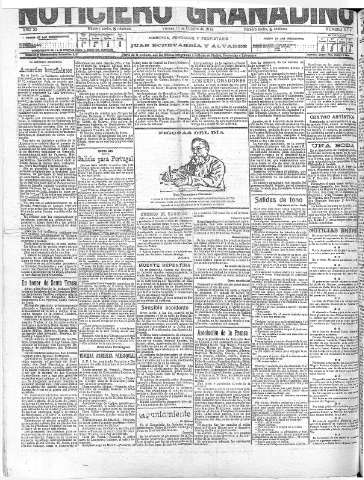 'Noticiero Granadino' - Año XI Número 3710  - 1914 Octubre 16