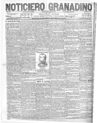 'Noticiero Granadino' - Año XI Número 3722  - 1914 Octubre 28