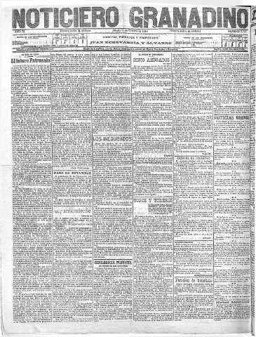 'Noticiero Granadino' - Año XI Número 3725  - 1914 Octubre 31