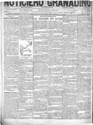 'Noticiero Granadino' - Año XII Número 3883  - 1915 Abril 09