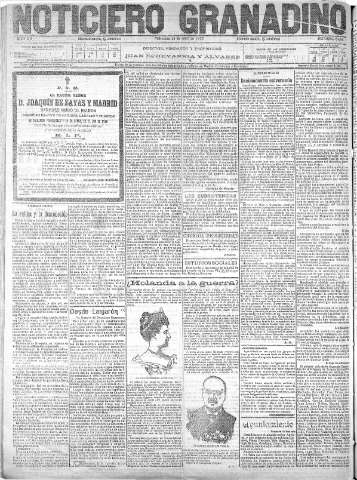 'Noticiero Granadino' - Año XII Número 3888  - 1915 Abril 14