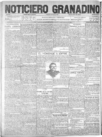 'Noticiero Granadino' - Año XII Número 3889  - 1915 Abril 15